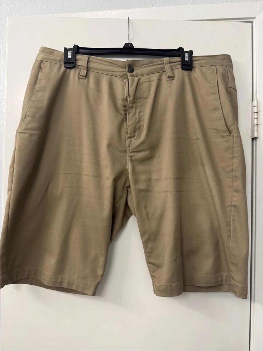 Volcom Men's Khaki Flat-Front Shorts